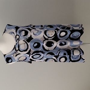ALFANI WOMAN Size 1X  Blue/Gray/Black Tunic Top